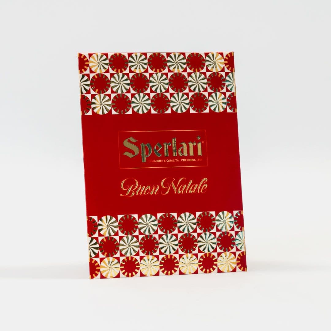 Weihnachtsverpackung für Sperlari-Schokolade