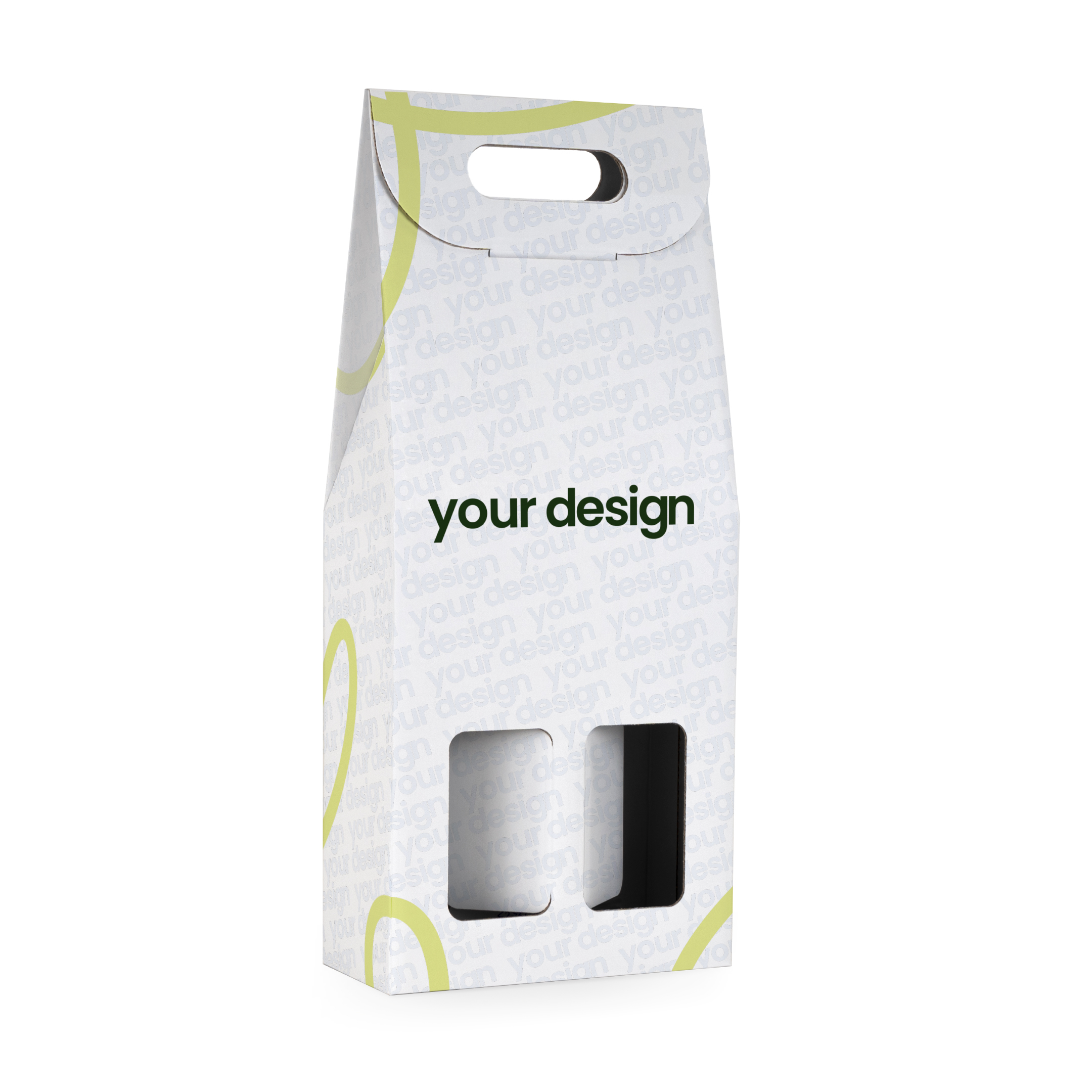 Two wine bottle box