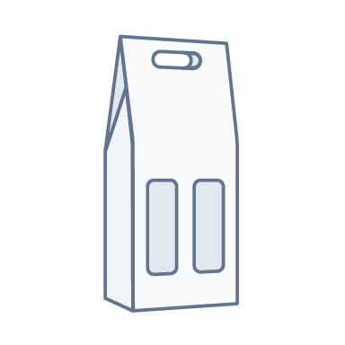 Two wine bottle box